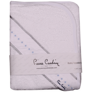 Vaikiškas baltas rankšluostis su gobtuvu Pierre Cardin Baby