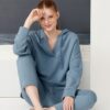 Mėlynas šiltas laisvalaikio kostiumas moterims Hays-45130