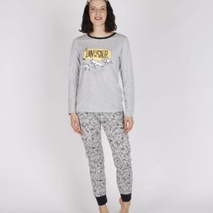 Moteriška pižama su kelnėmis pilka Hays-60157-1