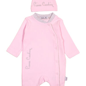 Rožinis šliaužtinukas su kepuryte Pierre Cardin-301832r