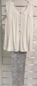 Moteriška pižama su kelnėmis balta- pilka Hays Y20-614-548-1