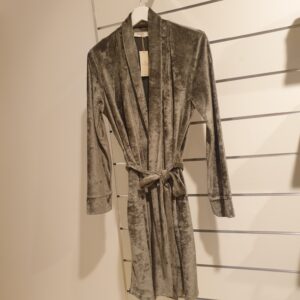 Chalatas moteriškas turkiškas aksominis chaki spalvos 45046-1